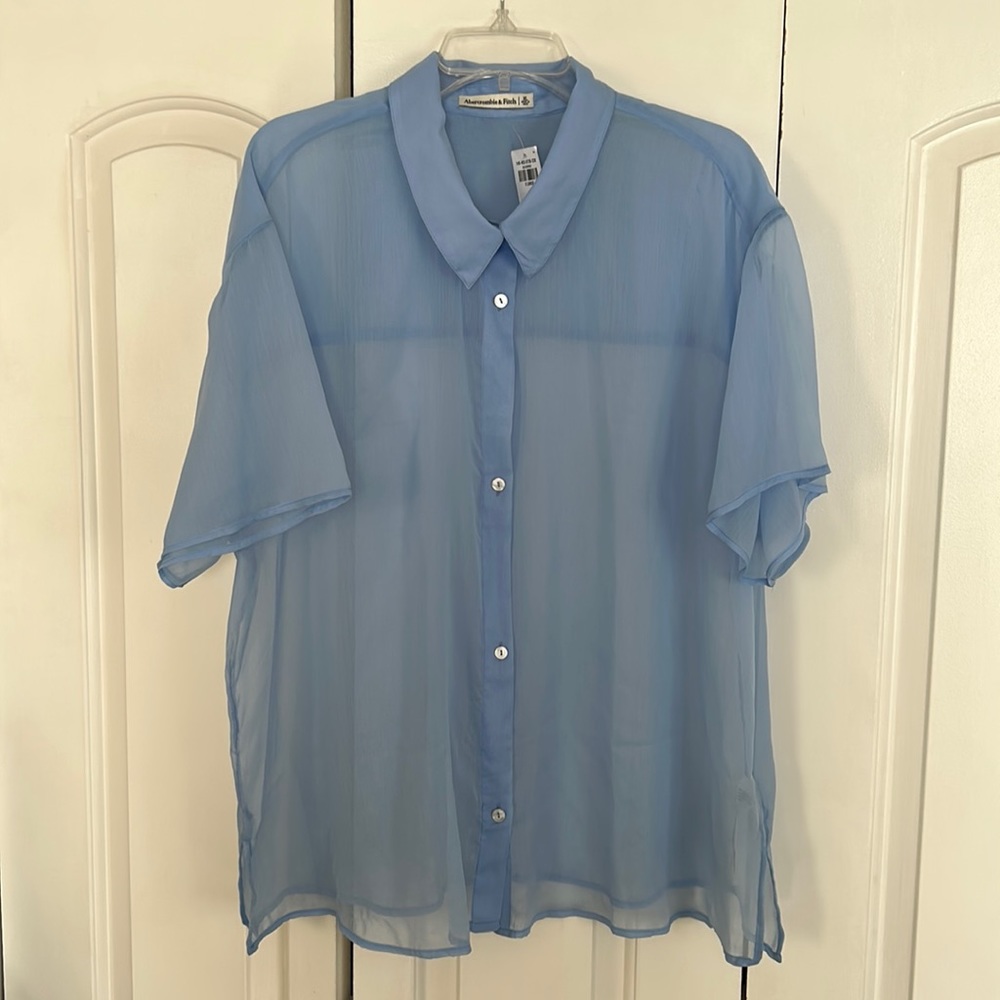 Sheer Abercrombie Button Up Top